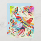 Du machst meine herzsängende Folklorekunst Gefärbt Postkarte (Vorne/Hinten)