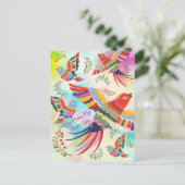 Du machst meine herzsängende Folklorekunst Gefärbt Postkarte (Stehend Vorderseite)