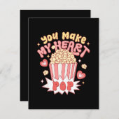 Du machst meinen Herzchen Pop zum sonnigen Valenti Mitteilungskarte (Vorne/Hinten)