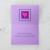 Du machst meinen Herzflatter rosa, Lila Valentinin Karte (Innenseite)