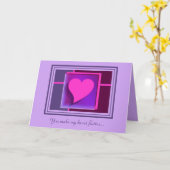 Du machst meinen Herzflatter rosa, Lila Valentinin Karte (Gelbe Blume)