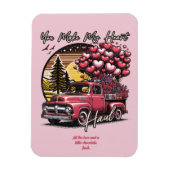 Du machst meinen Herzklopfen Vintagen LKW Valentin Magnet (Vertikal)
