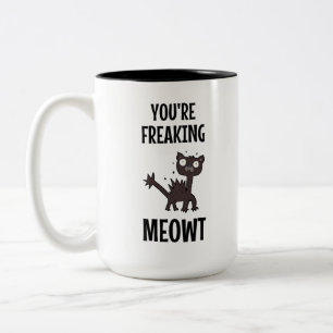 Du machst Meowt-Zwei-Tone-Tasse Zweifarbige Tasse