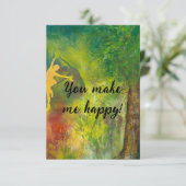 Du machst mich glücklich! RSVP karte (Stehend Vorderseite)