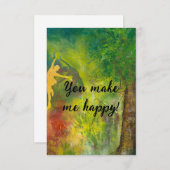 Du machst mich glücklich! RSVP karte (Vorne/Hinten)
