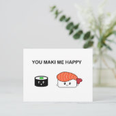Du machst mich glücklich suziethesushi postkarte (Stehend Vorderseite)