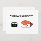 Du machst mich glücklich suziethesushi postkarte (Vorne/Hinten)