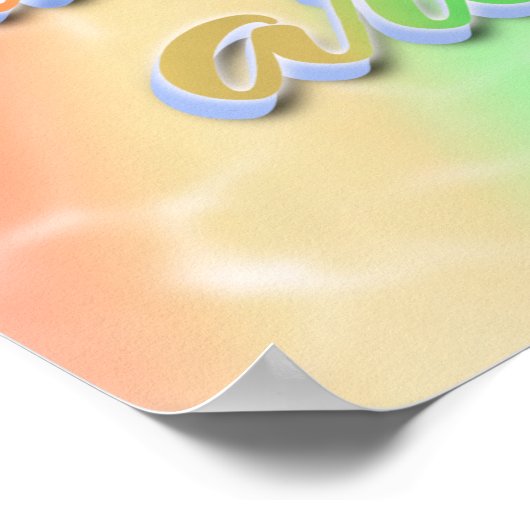 Du machst mich glücklich, wenn der Himmel grau ist Poster (Ecke)