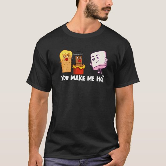 Du machst mich heiß, Marshmallow Camping Smores T-Shirt (Vorderseite)