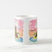 Du machst mich kaputt, ich lava you Cartoon Volcan Kaffeetasse (Mittel)