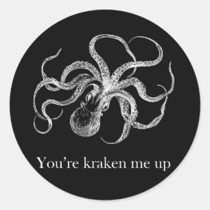 'Du machst mich kraken' Runder Aufkleber