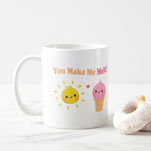 Du machst mich leise, sonne und eis kaffeetasse (Mit Donut)