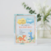 Du machst mich mit Glück zum Valentinstag Postkarte (Stehend Vorderseite)