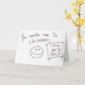 Du machst mich so :GLÜCKLICH: Ich vermisse dich so Karte (Gelbe Blume)