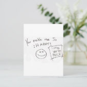 Du machst mich so :GLÜCKLICH: Ich vermisse dich so Postkarte (Stehend Vorderseite)