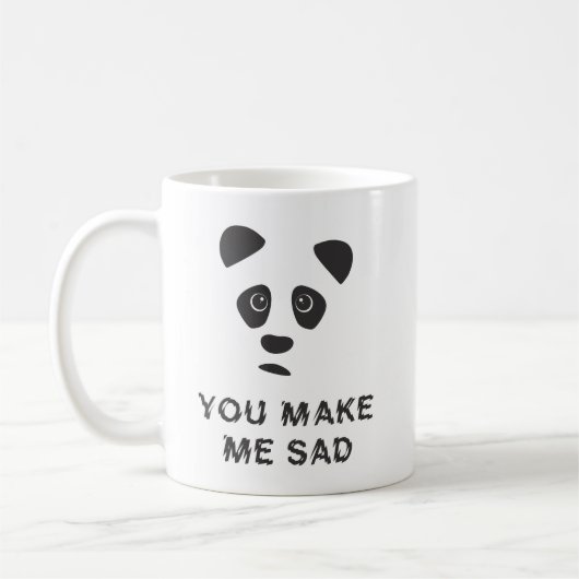 Du machst mich traurig. Trauriger Panda. Kaffeetasse (Links)