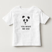 Du machst mich traurig. Trauriger Panda. Kleinkind T-shirt (Vorderseite)
