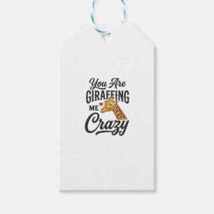 Du machst mich verrückt, lustiges Giraffen-Shirt_1 Geschenkanhänger