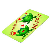 Du machst mich zu Niedlichen fröhlichen Grünen Frö Magnet (Linke Seite)