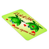 Du machst mich zu Niedlichen fröhlichen Grünen Frö Magnet (Rechte Seite)