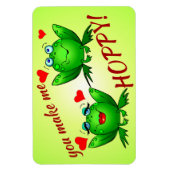 Du machst mich zu Niedlichen fröhlichen Grünen Frö Magnet (Vertikal)