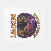 Du machst mir Angst Halloween schwarze Katze Kürbi Fleecedecke (Vorderseite (Horizontal))