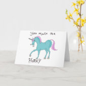 Du machst mir eine geile Einhornkarte Karte (Gelbe Blume)