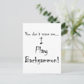 Du machst mir keine Angst.. Backgammon Postkarte (Stehend Vorderseite)