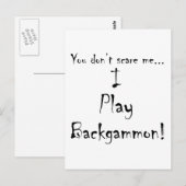 Du machst mir keine Angst.. Backgammon Postkarte (Vorne/Hinten)