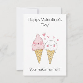 "Du machst mir Melt!" - Niedliche und sonnige Eisc Karte
