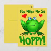 Du machst mir so einen Niedlichen Cartoon-Frosch m Postkarte (Vorne/Hinten)