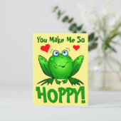 Du machst mir so einen Niedlichen Cartoon-Frosch m Postkarte (Stehend Vorderseite)