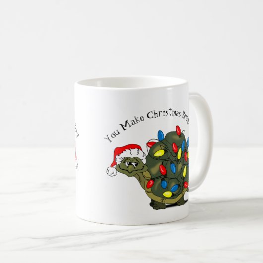Du machst Weihnachten heller! Turtle Coffee Tasse (VorderseiteRechts)