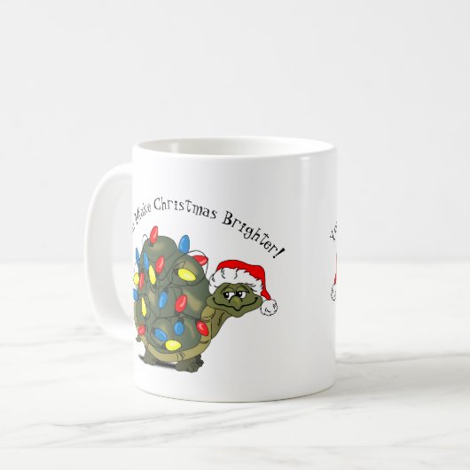 Du machst Weihnachten heller! Turtle Coffee Tasse (Vorderseite Links)