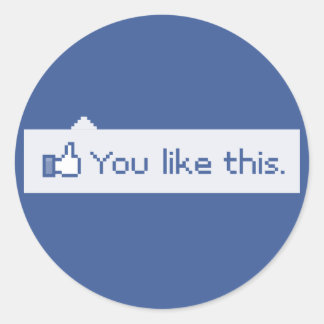 Du magst dieses lustige Facebook Runder Aufkleber
