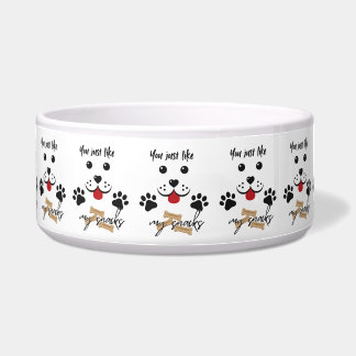 Du magst mich nur für meine Snacks Napf