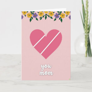 Du-Mama-Blumen-Herz-Karte Karte