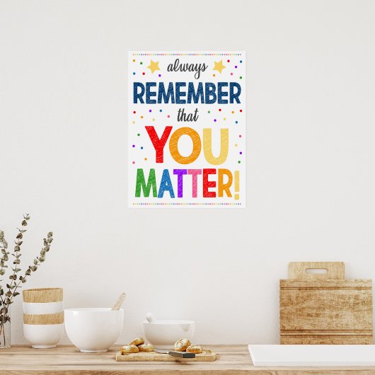 Du matchst Rainbow-Klassenposter Poster (Küche)