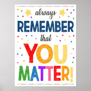 Du matchst Rainbow-Klassenposter Poster