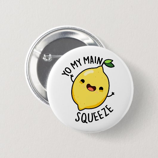 Du mein Haupt Squeeze Funny Lemon Pub Button (Vorne & Hinten)