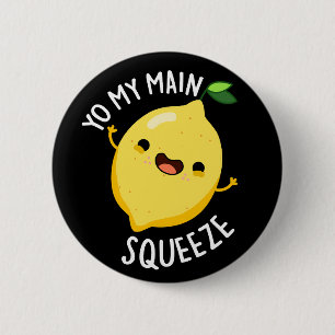 Du mein Hauptpresse Funny Lemon Pun Dark BG Button