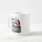 Du mein Lieblingsmann, Funny Zitat Kaffeetasse (Vorderseite Links)