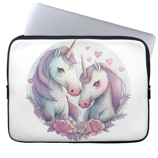 Du, meine Liebe, bist ein echtes Einhorn Laptopschutzhülle (Vorderseite)