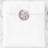 Du, meine Liebe, bist ein echtes Einhorn Runder Aufkleber (Tasche)