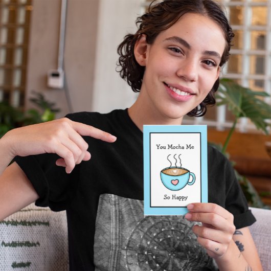 Du mocha mir so glücklichen Kaffeepull Karte
