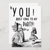 DU! Muss zu meinem PARTY kommen! (Red Queen & Alic Einladung (Vorne/Hinten)