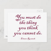 Du musst das tun, was du für unmöglich hältst postkarte (Vorne/Hinten)