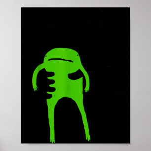Du musst den Frosch akzeptieren Lustiger Meme-Spru Poster