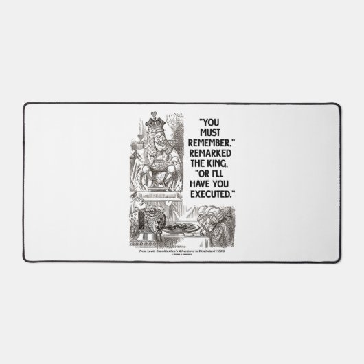 Du musst dich daran erinnern, oder ich lasse dich schreibtischunterlage (Vorderseite)