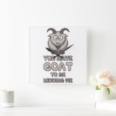 Du musst mich töten. quadratische wanduhr (Zuhause)